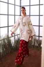 Ethnc A stunning 2-piece set featuring a lace-detailed kurta paired with beautifully embroidered pants D2 - Image 2