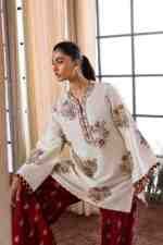 Ethnc A stunning 2-piece set featuring a lace-detailed kurta paired with beautifully embroidered pants D2 - Image 5